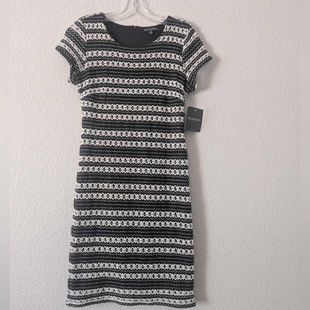 Black and White Striped Dress NWT